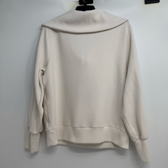 Varley  Vine Women's Size L Ivory Cream Half Zip Pullover Sweatshirt Quarter Zip - Picture 3 of 13